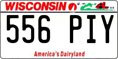 WI license plate 556PIY