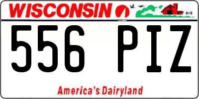 WI license plate 556PIZ