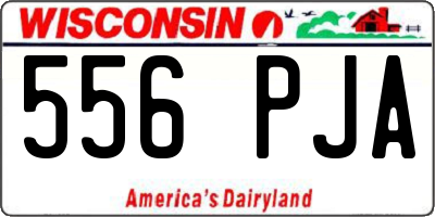 WI license plate 556PJA