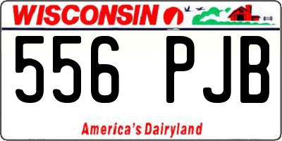 WI license plate 556PJB