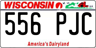 WI license plate 556PJC