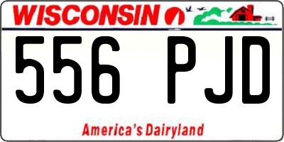 WI license plate 556PJD