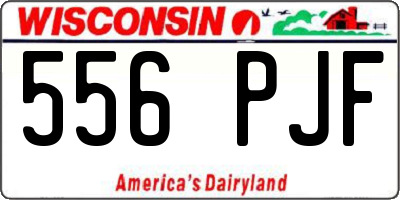 WI license plate 556PJF