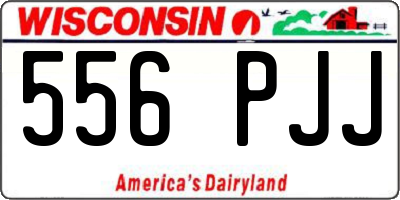 WI license plate 556PJJ