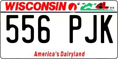 WI license plate 556PJK