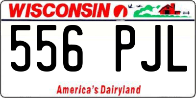 WI license plate 556PJL