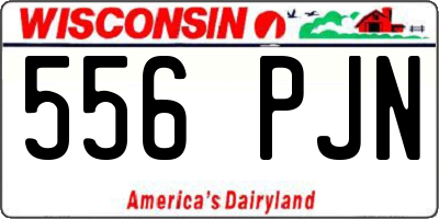 WI license plate 556PJN