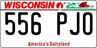 WI license plate 556PJO