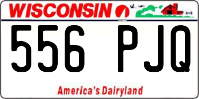 WI license plate 556PJQ