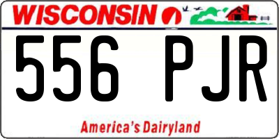 WI license plate 556PJR