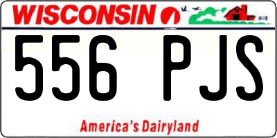 WI license plate 556PJS