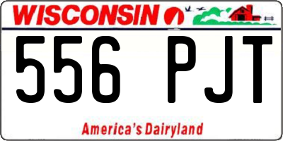 WI license plate 556PJT