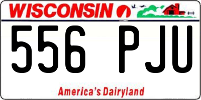 WI license plate 556PJU