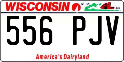 WI license plate 556PJV