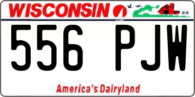 WI license plate 556PJW