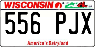 WI license plate 556PJX