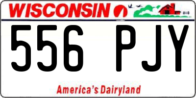 WI license plate 556PJY
