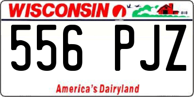 WI license plate 556PJZ