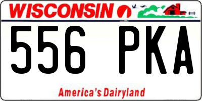 WI license plate 556PKA