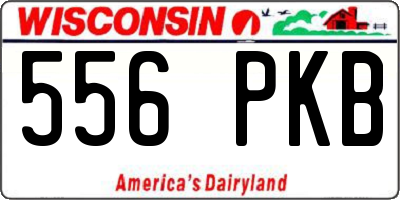 WI license plate 556PKB