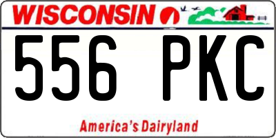 WI license plate 556PKC