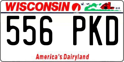 WI license plate 556PKD
