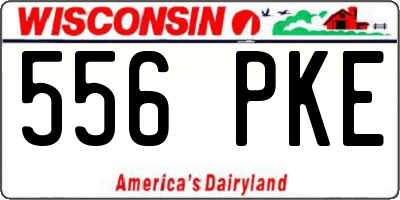 WI license plate 556PKE