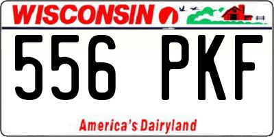 WI license plate 556PKF