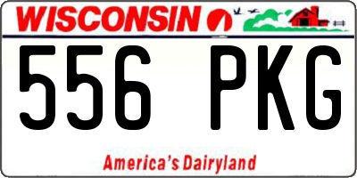 WI license plate 556PKG