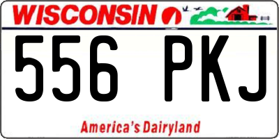 WI license plate 556PKJ