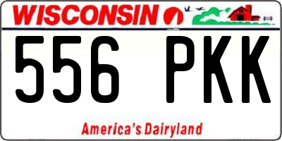 WI license plate 556PKK