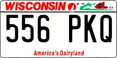 WI license plate 556PKQ