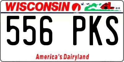 WI license plate 556PKS