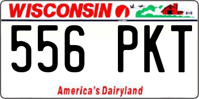 WI license plate 556PKT