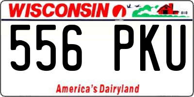 WI license plate 556PKU