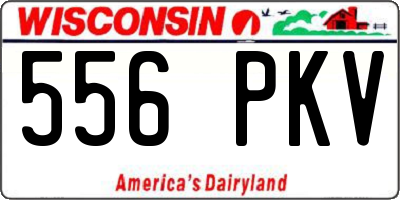 WI license plate 556PKV