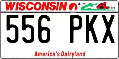 WI license plate 556PKX