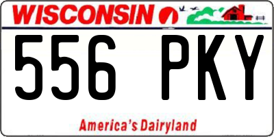 WI license plate 556PKY