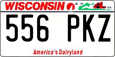WI license plate 556PKZ