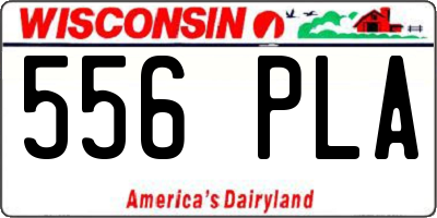 WI license plate 556PLA