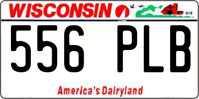 WI license plate 556PLB