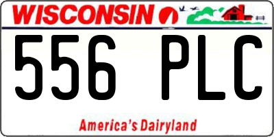 WI license plate 556PLC