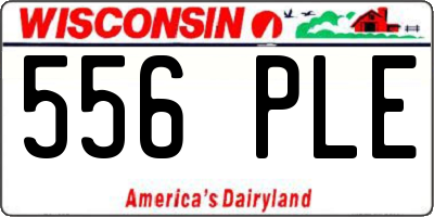 WI license plate 556PLE