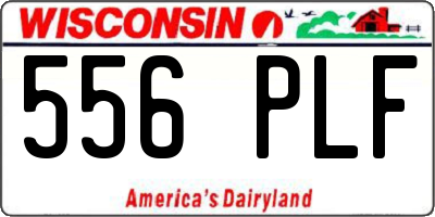 WI license plate 556PLF