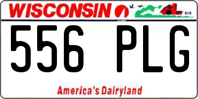 WI license plate 556PLG