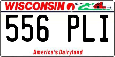 WI license plate 556PLI