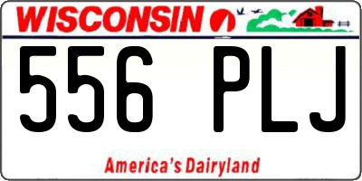 WI license plate 556PLJ