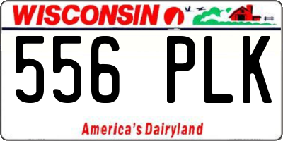 WI license plate 556PLK
