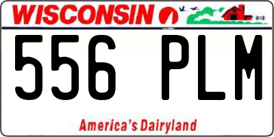WI license plate 556PLM