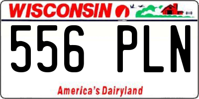 WI license plate 556PLN